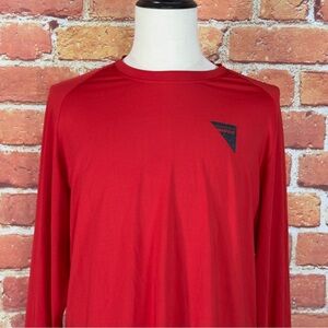HUGO Active Men’s Red Long Sleeve Tee Smart Dry Workout Wicking Jogger Size XXL